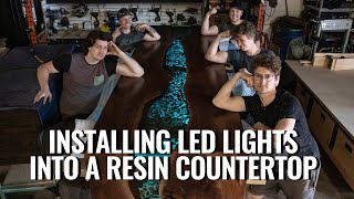 Installing LED Lights into a Resin Countertop [upl. by Siulegroj]