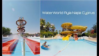 WaterWorld Ayia Napa Cyprus All Slides [upl. by Blader883]