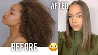 CURLY TO STRAIGHT No Frizz No Damage [upl. by Digirb]