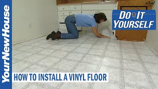 How to Install a Vinyl Floor  Do It Yourself [upl. by Atirahs]