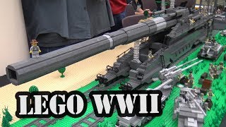 LEGO WWII German Schwerer Gustav Rail Gun  BrickCon 2017 [upl. by Neerod826]