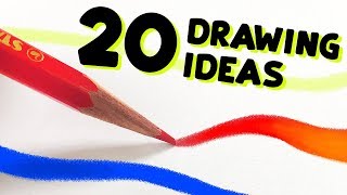 20 EASY DRAWING IDEAS THAT ANYONE CAN DO [upl. by Atikram]