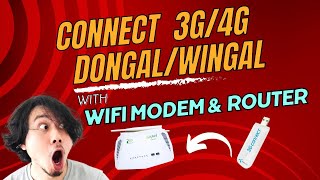 How to connect USB donglewingle with WiFi modem or router [upl. by Nitsreik]