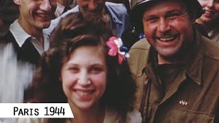 Paris  Liberation in August 1944 in color and HD [upl. by Leugimsiul]