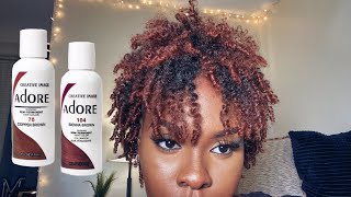 Adore Semi Permanent Hair Color  How To Dye Natural Hair 2020  Copper Brown  FALL HAIR COLOR [upl. by Beauvais]