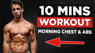 10 MIN HOME CHEST amp ABS WORKOUT NO EQUIPMENT [upl. by Faruq]