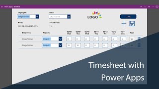 Monthly timesheet with Power Apps [upl. by Akiv409]