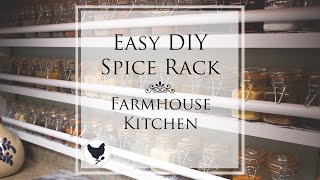 Easy DIY Spice Rack  Farmhouse Kitchen [upl. by Gunthar]