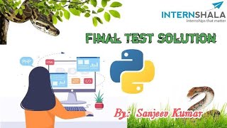 Internshala Python Final Test Answer key 2023 [upl. by Leamse488]