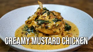 Creamy Mustard Chicken  The Tastiest Recipe [upl. by Saiff]