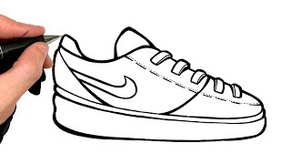 COMMENT DESSINER UNE CHAUSSURE NIKE SNEAKERS [upl. by Golter348]