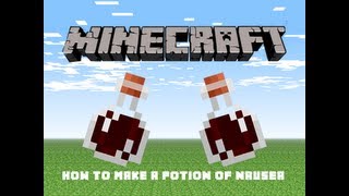 Minecraft How to make a potion of nausea [upl. by Ettevets]