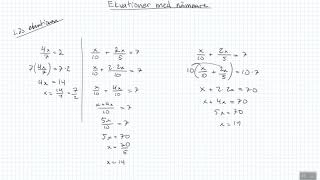 Matematik 1b och 1c Ekvationer med nämnare [upl. by Fishback]