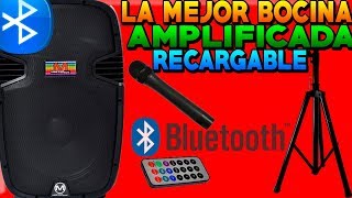 La mejor bocina amplificada usb bluetooth recargable barata [upl. by Darwin245]