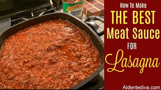 How To Make THE BEST Meat Sauce for Lasagna Recipe [upl. by Abby]