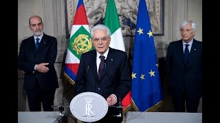 Dichiarazione alla stampa del Presidente della Repubblica Sergio Mattarella [upl. by Bohon]