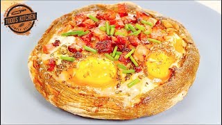 Breakfast Stuffed Portobello Mushrooms Keto recipe [upl. by Pollitt512]