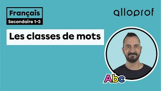 Les classes de mots  Français  Alloprof [upl. by Story744]