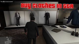 How to Buy Clothes In GTA 5 Story amp Online  Tutorial [upl. by Eiuqnimod509]