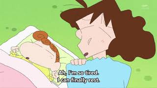 Shin chan english sub  mom cant sleep [upl. by Rabiah215]