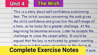 The Wish Exercise  Class 11 English  Questions Answers [upl. by Haceber]