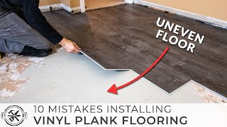 10 Beginner Mistakes Installing Vinyl Plank Flooring [upl. by Nommad]