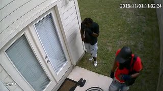 Burglars caught on camera breaking into home [upl. by Schreib]