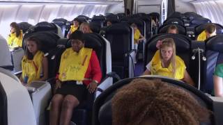 CABIN CREW TRAINING DITCHING  LONG FULL CABIN PREPARATION [upl. by Aikemahs]