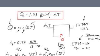 Sensible Heat Formula for HVAC Engineers  Where does Q108 CFM ΔT come from [upl. by Oker943]