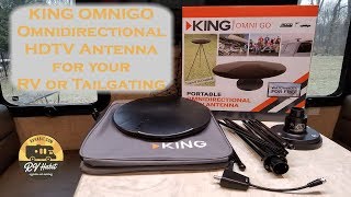 KING OmniGo Portable Omnidirectional OTA HDTV Antenna for the RV – Review and Install OA1501 [upl. by Ahso993]