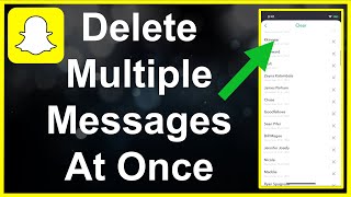 How to Delete Multiple Snapchat Messages  Conversations At Once [upl. by Ecylahs]