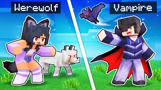 Minecraft But Were WEREWOLVES And VAMPIRES [upl. by Elimay]