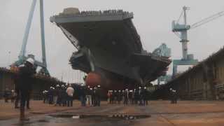 Dry Dock 12 Flooded at Newport News Shipbuilding [upl. by Llireva]