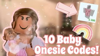 10 Aesthetic Baby Onesie Codes For Bloxburg  Stxawberrii [upl. by Alisun311]