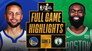 WARRIORS at CELTICS  FULL GAME 3 NBA FINALS HIGHLIGHTS  June 8 2022 [upl. by Moth825]