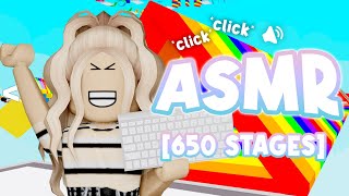 ROBLOX Mega Easy Obby 650 Stages but its KEYBOARD ASMR VERY CLICKY [upl. by Inaluiak]