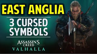 East Anglia All Cursed Symbols Location  AC Valhalla Artifacts Guide [upl. by Blinnie484]