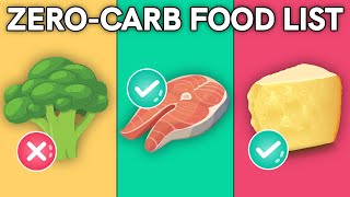 The Ultimate ZeroCarb Food List for Beginners [upl. by Ardnasela]