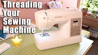 THREAD YOUR SEWING MACHINE  Singer Brilliance 6180 Sewing Machine [upl. by Ahdar]