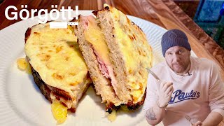 Killer Croque Monsieur 🥪 with homemade Béchamel [upl. by Anawk]