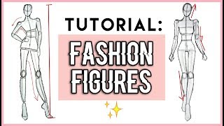 How to draw  Fashion Figures For beginners ✧。°₊·ˈ∗♡∗ [upl. by Lenno870]