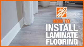 How to Install Laminate Flooring  The Home Depot [upl. by Oisangi248]