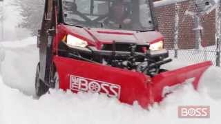 BOSS UTV PowerV XT Plow In Action [upl. by Arevle748]