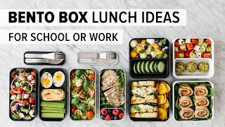 BENTO BOX LUNCH IDEAS  for work or back to school  healthy meal prep recipes [upl. by Jermaine814]