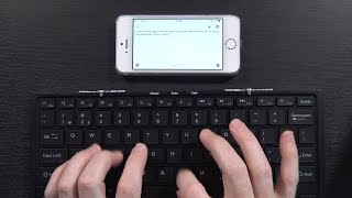 Fullsize Folding Bluetooth Backlit Keyboard from iClever ICBK05 [upl. by Cohin]