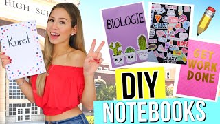 DIY NOTEBOOKS BACK TO SCHOOL ✏️ Back to School 2018 📚 einfache Back to School DIYs [upl. by Hulburt]