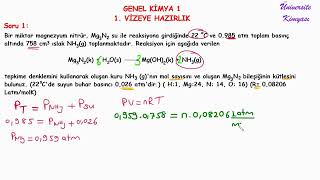 GENEL KİMYA 1  1 VİZEYE HAZIRLIK 2023 1 [upl. by Sierra]