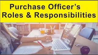 Purchase executive job responbilty II Procurement Officer role and responsiblities [upl. by Saxon]