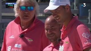 Mondial La Marseillaise à pétanque  le 4e tour Foyot contre Rosticci [upl. by Aicirtap500]