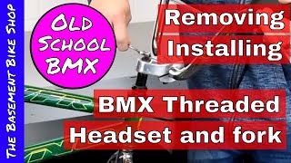 BMX Threaded Headset amp Fork Installing Removing Tricks and Tips [upl. by Jutta]